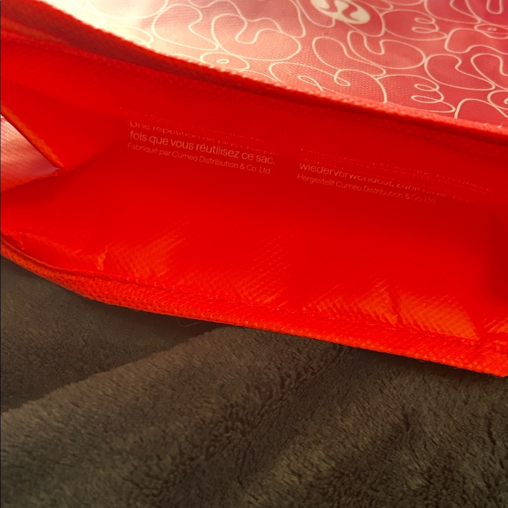 Lululemon Athletica Red Shopping Tote Bag - Picture 3 of 4